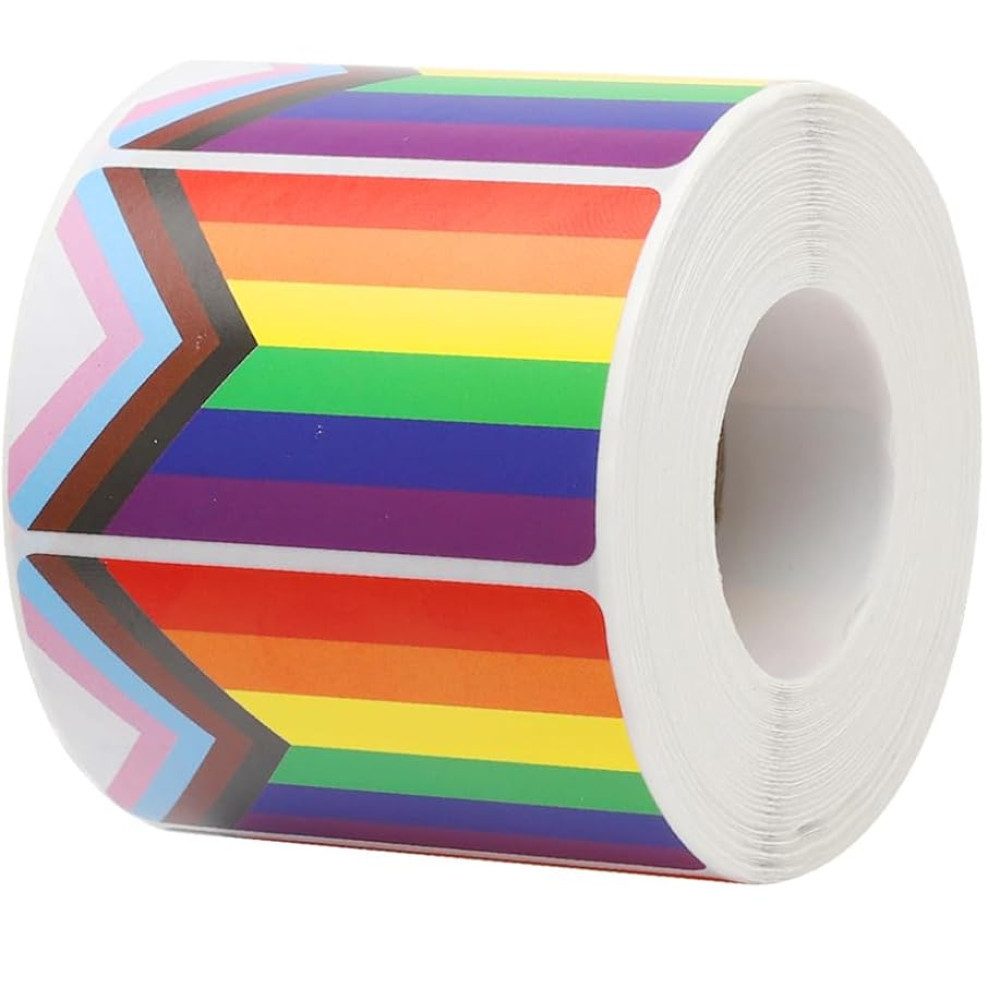Ware aus aller Welt Sticker 250 LGBTQ+ Progress Flag Sticker 5x3 cm – selbstklebend CSD Aufkleber, (250-tlg)