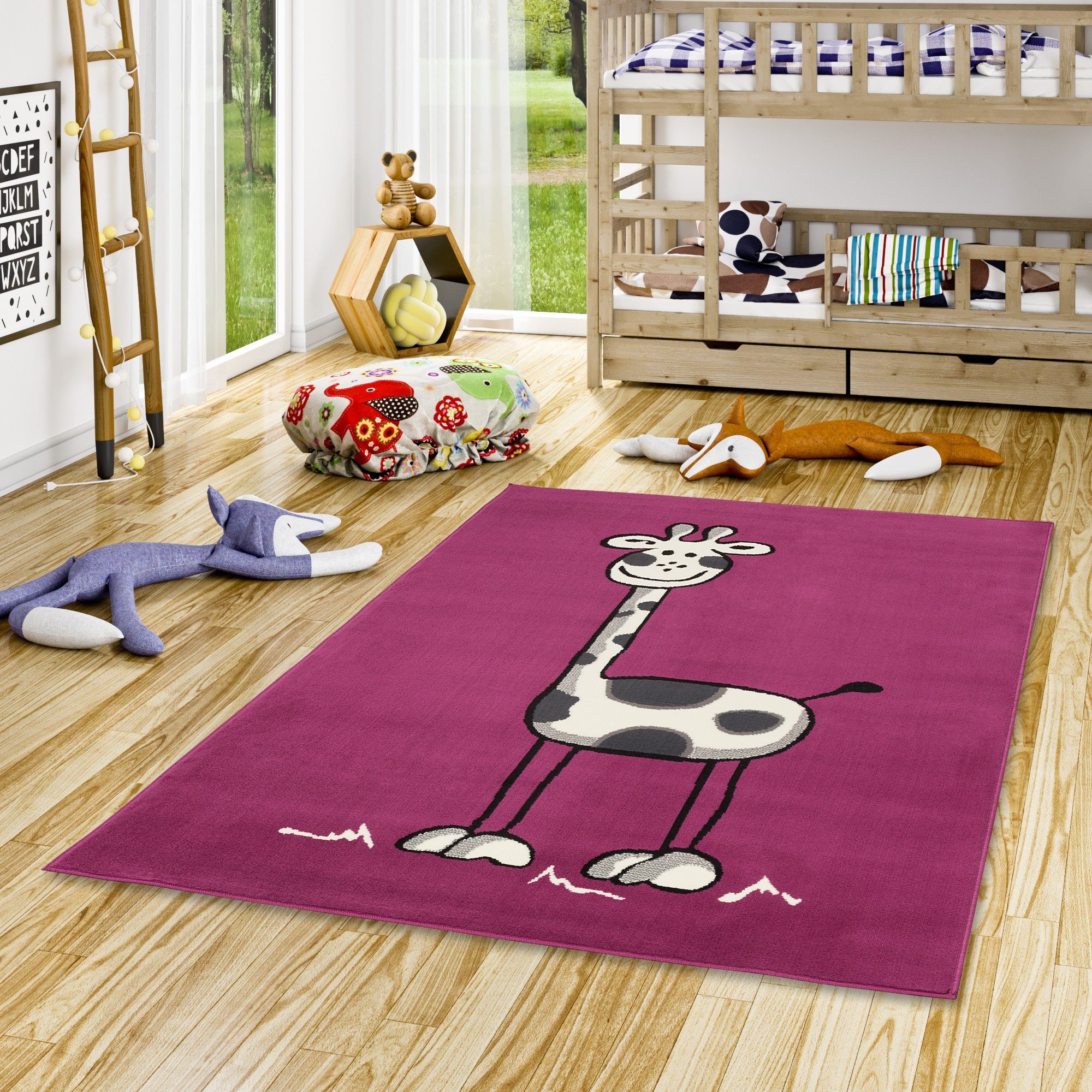 Pergamon Kinderteppich Kinderteppich Trendline Giraffe, Rechteckig, Höhe: 8 mm