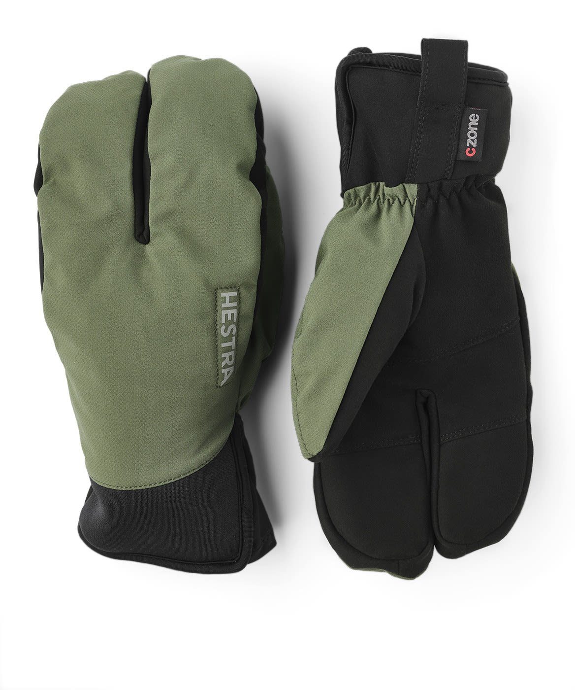 Hestra Fleecehandschuhe Hestra Czone Mistral Split Mitt Accessoires Green