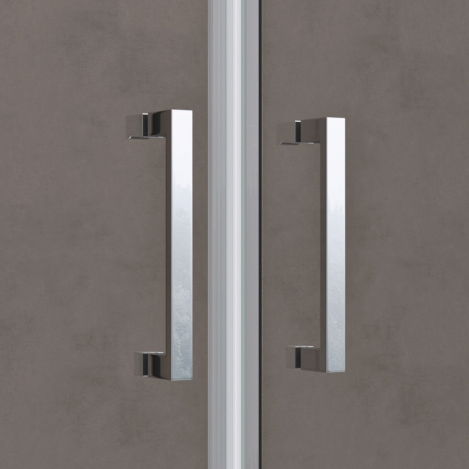 doporro Grossraumdusche Duschkabine Duschabtrennung U-Form ESG-Glas Klarglas H: 195cm Rav66UK, BxT: 90x80 cm, Einscheibensicherheitsglas, 2 Montagemöglichkeiten – Bild 5 von 5