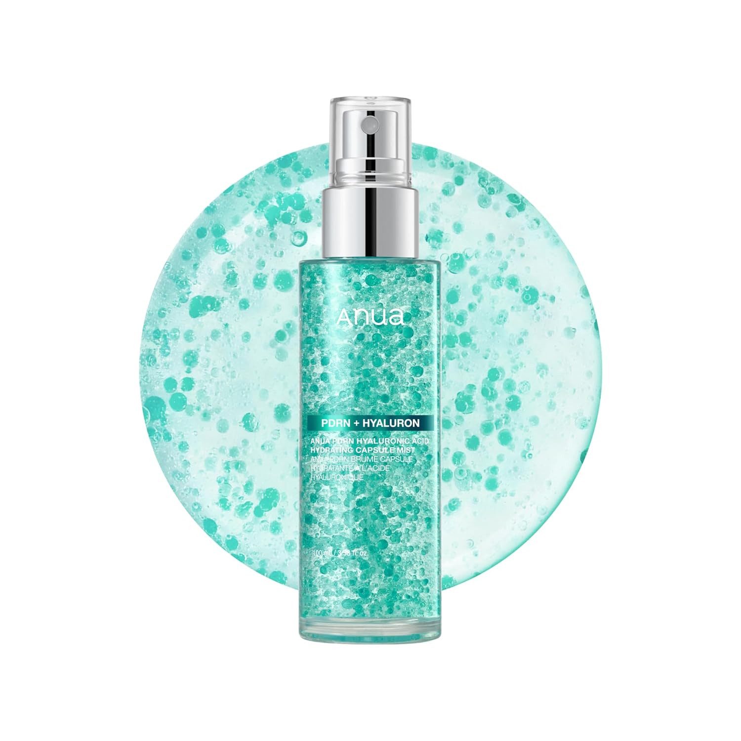 Anua Gesichtsserum PDRN Hyaluronic Acid Hydrating Capsule Mist 100ml Spray – feuchtigkeitsspendendes Gesichtsspray mit Kapseltechnologie, Glow-Finish, Hyaluronsäure, PDRN & Kollagen – für alle Hauttypen