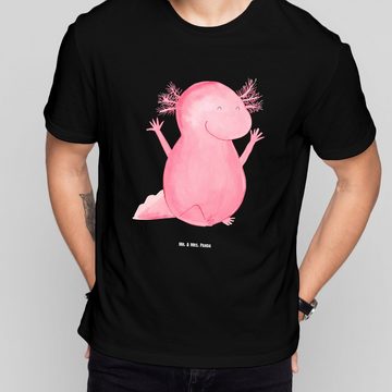 Mr. & Mrs. Panda T-Shirt Axolotl Hurra, T-Shirt mit Spruch, Geburstag, Männer, Nachthemd, (1-tlg)