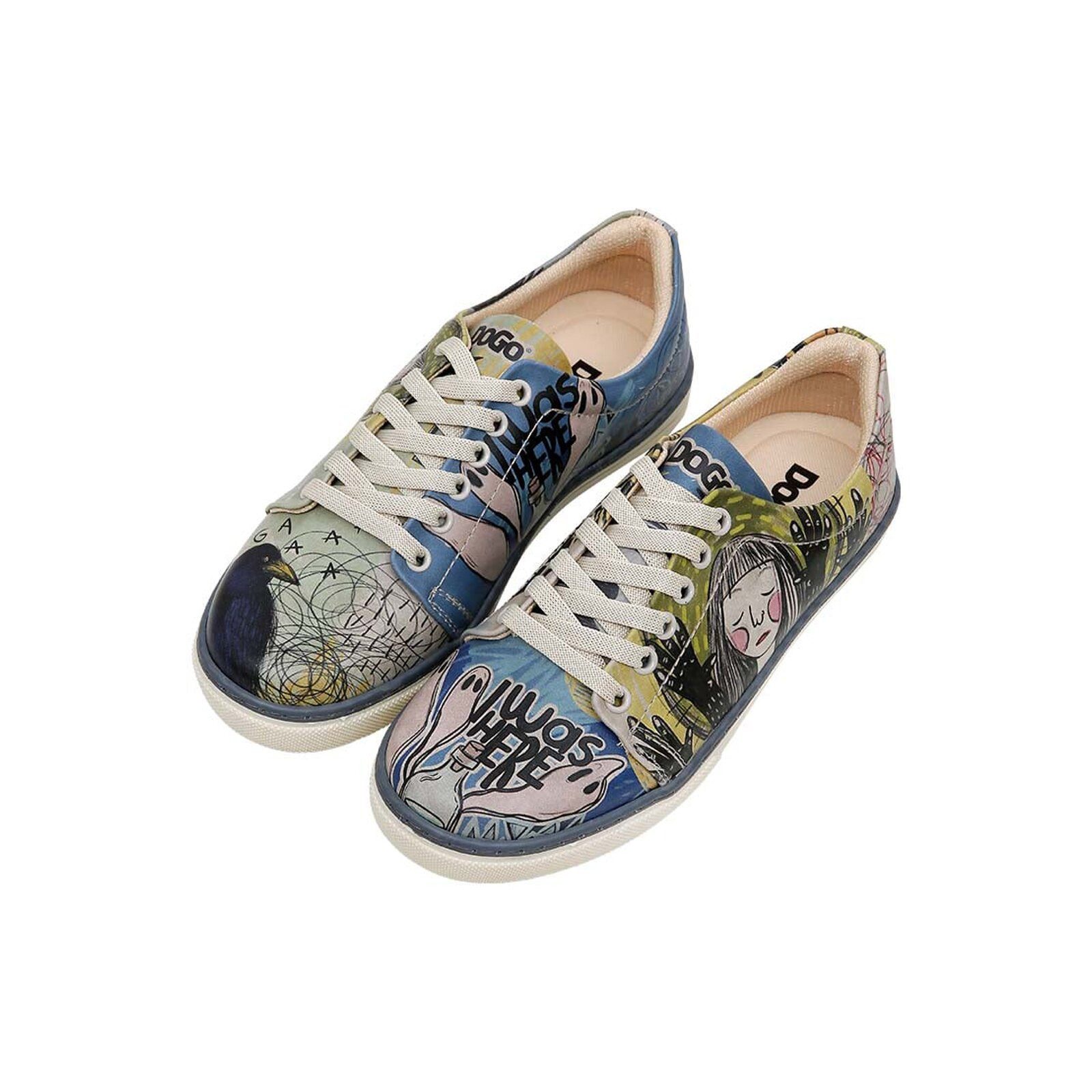 DOGO Classic Schnürsneaker I Was Here Damen Sneaker Sneaker Handgefertigt