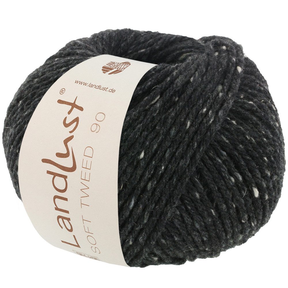 LANA GROSSA LANDLUST SOFT TWEED 90 Häkelwolle, 90 m (Klassisch verzwirntes Tweedgarn aus Schurwolle mit mehrfarbigen Noppen), 50 g