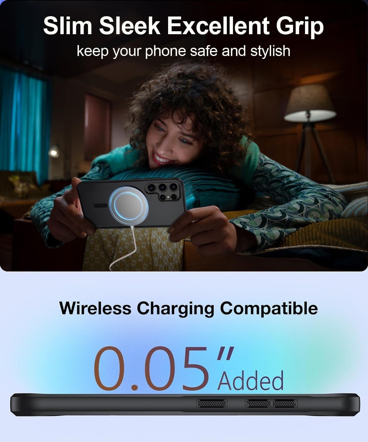 MSM Handyhülle Hülle für Samsung Galaxy S24 /Plus / Ultra Hard MagSafe Schwarz