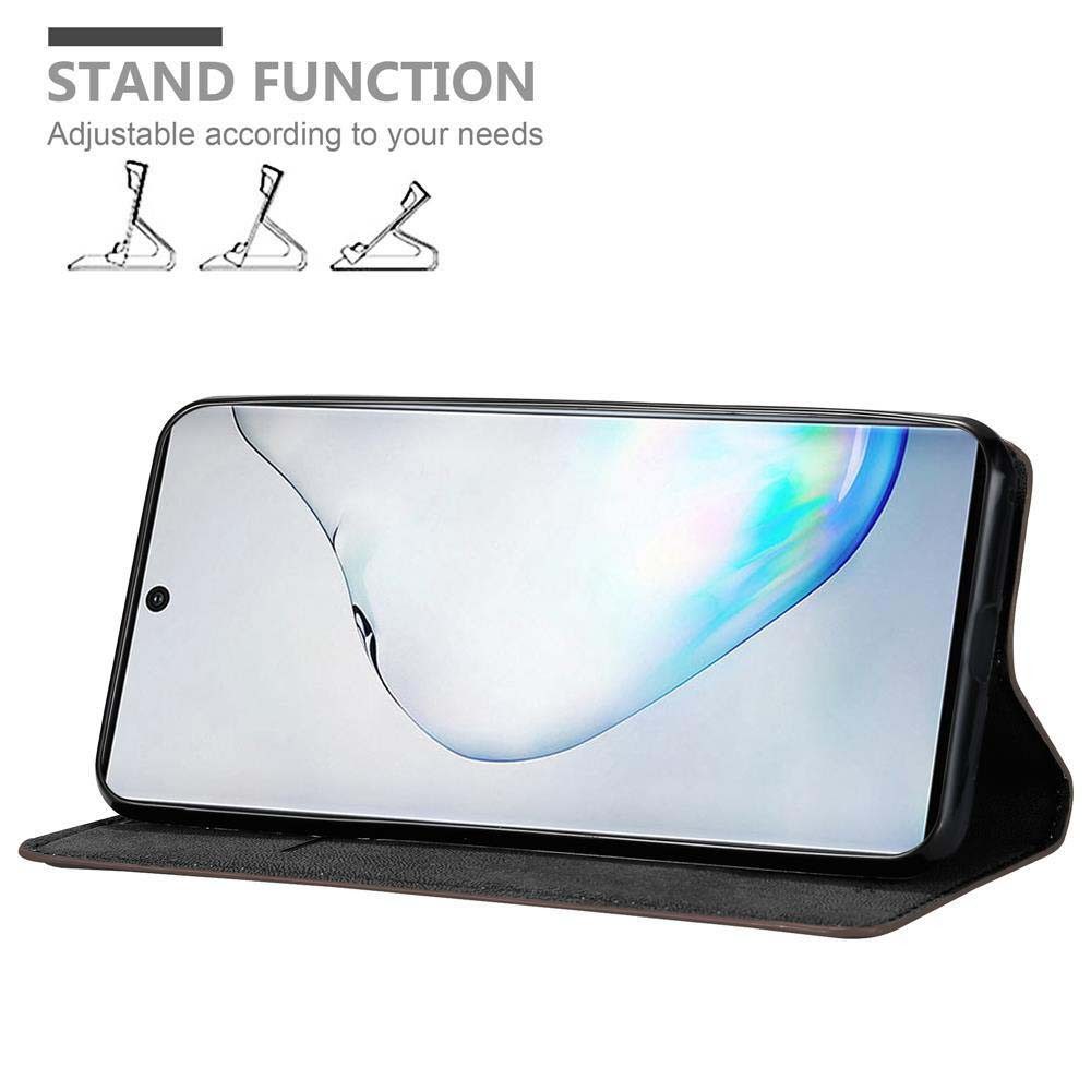 Cadorabo Handyhülle für Samsung Galaxy NOTE 10 Hülle Samsung Galaxy NOTE 10, Hülle Schutzhülle mit Standfunktion, Magnetverschluss und Kartenfach