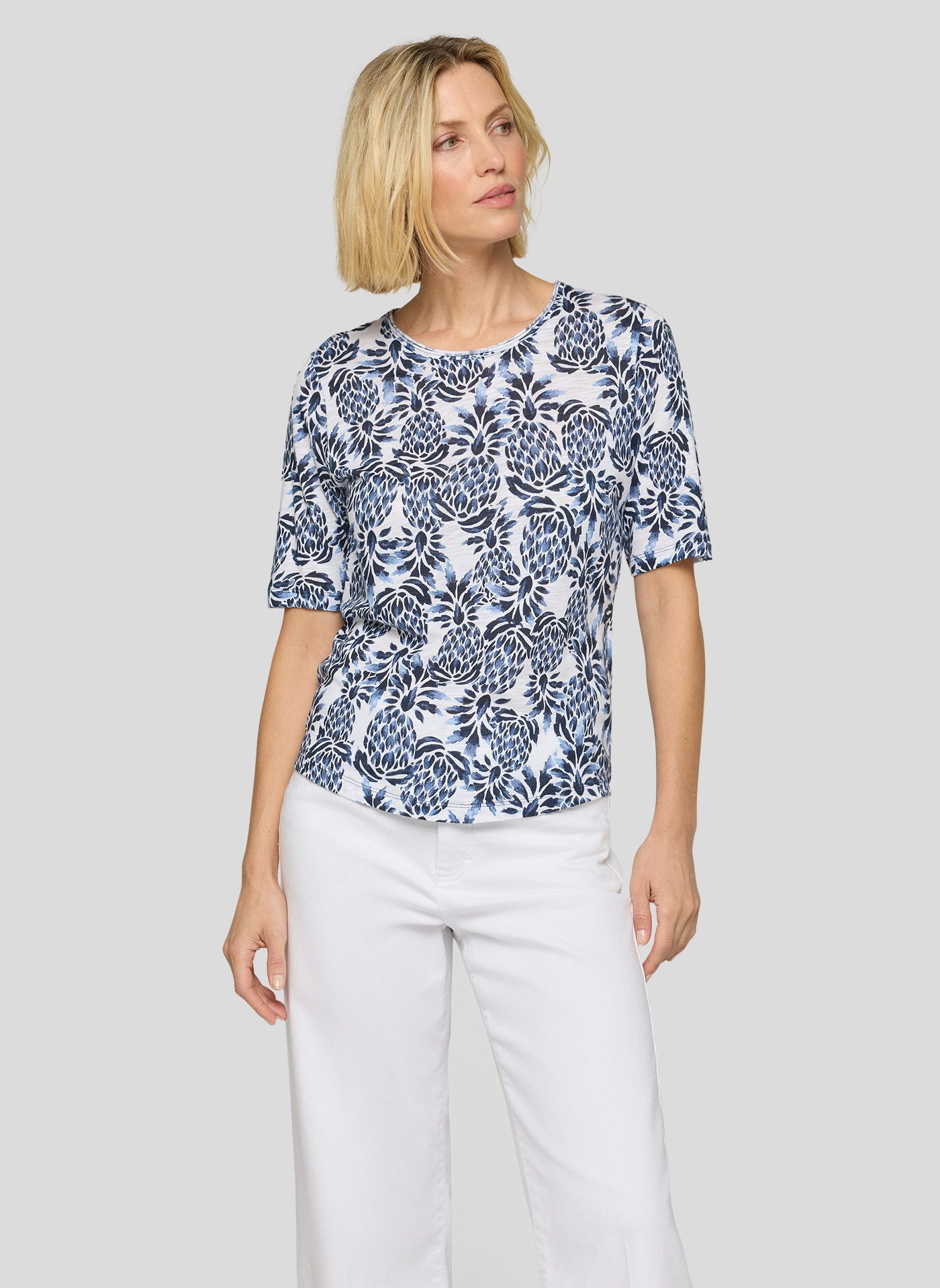 Rabe Kurzarmshirt mit Allover-Print