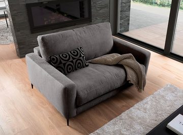 INOSIGN 1,5-Sitzer Downtown B/T/H: 152/105/84 cm, weicher Sitzkomfort, Cord, gemütliches Loungemöbel zum Relaxen