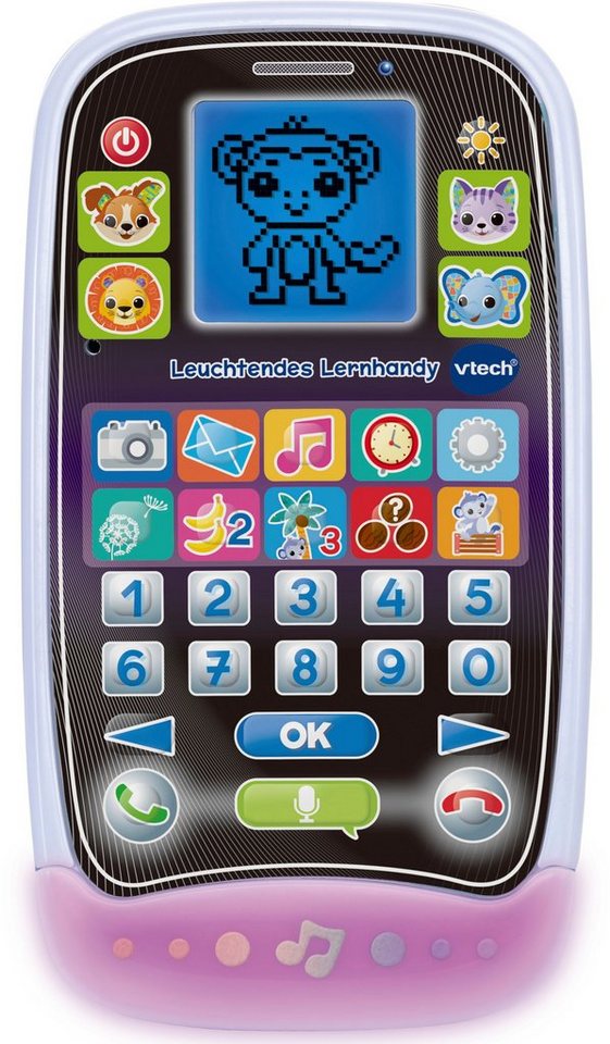Vtech® Spiel-Smartphone Vtech Baby, Leuchtendes Lernhandy, mit Licht und  Sound, 5 verschiedene Klingeltöne zum Auswählen