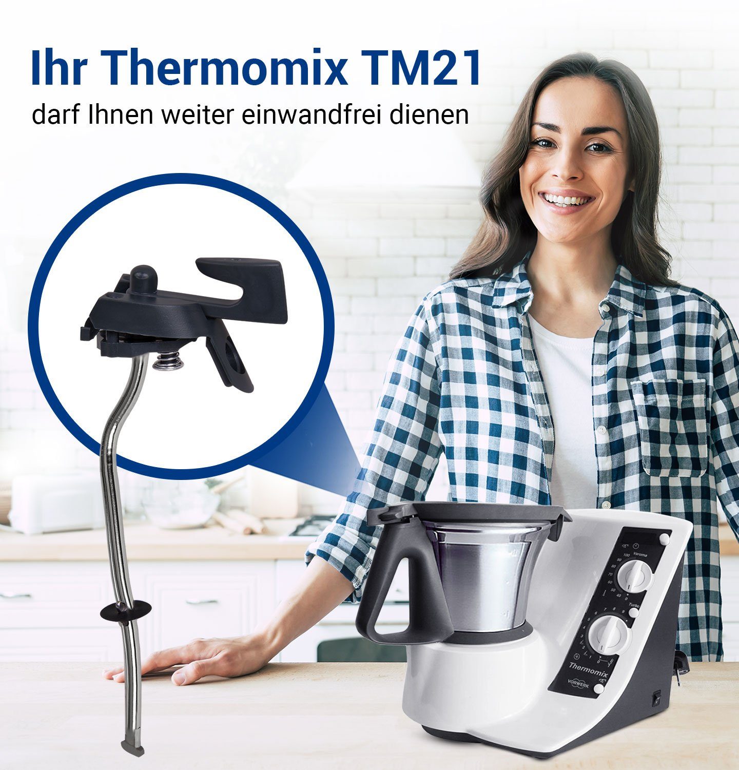 für Ersatz Vorwerk, für VIOKS Verriegelungshebel Küchenmaschine Thermomix Sicherungshalter TM21
