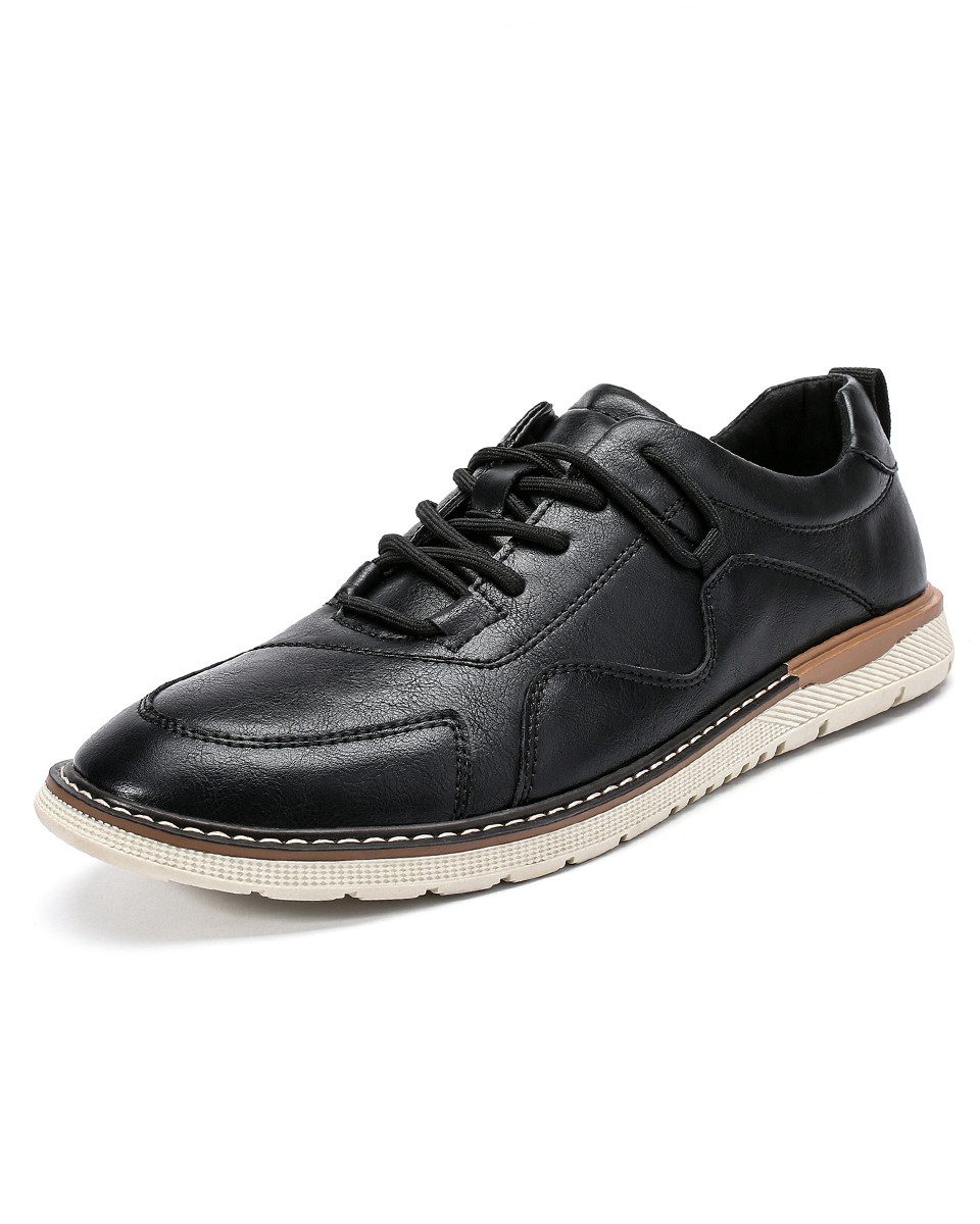 Allthemen Schnürschuh Herren Casual Komfortabel Schnürschuhe im Vintage-Design Freizeitschuh