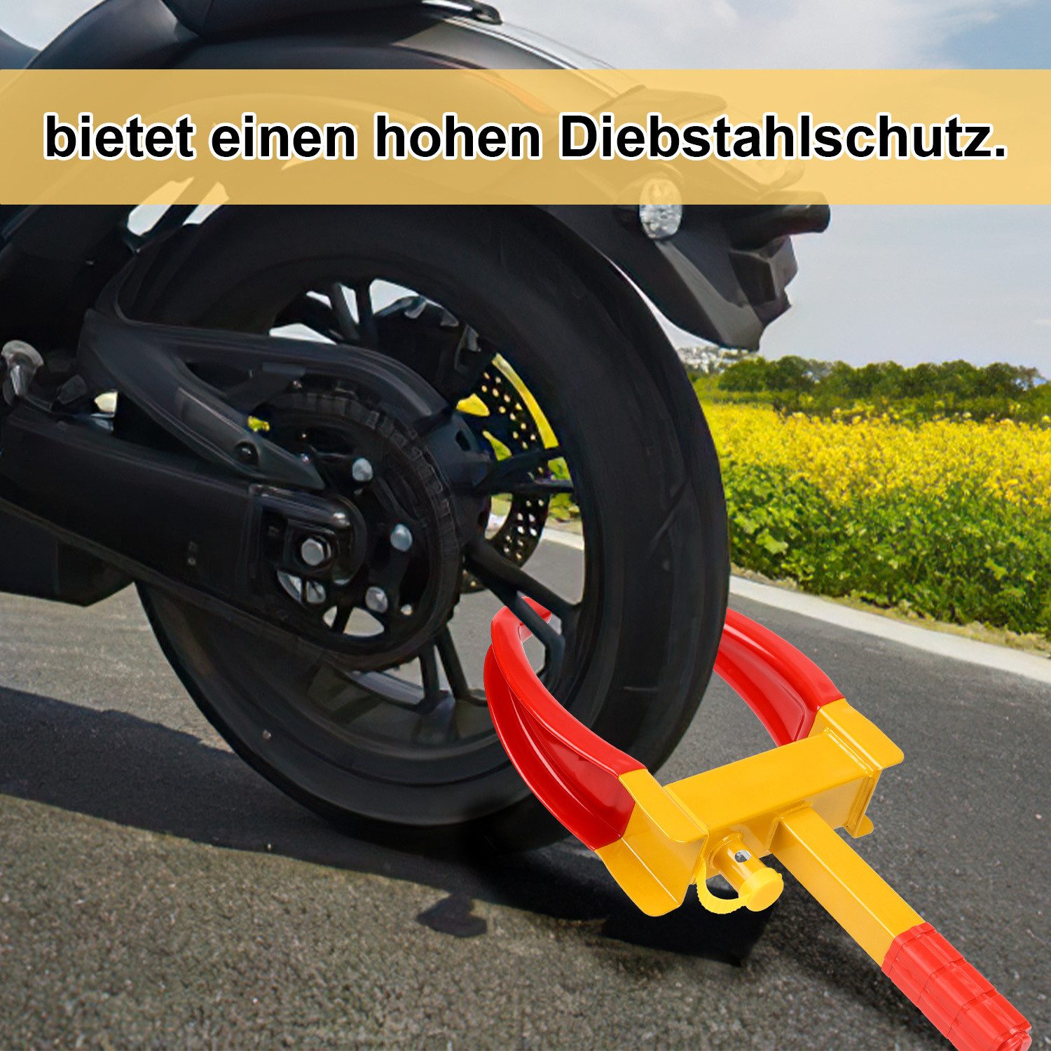 Clanmacy Wheel Clamp 2X Parking Clamp for Cars & Caravans – Sturdy Tire Clamp, Adjustable