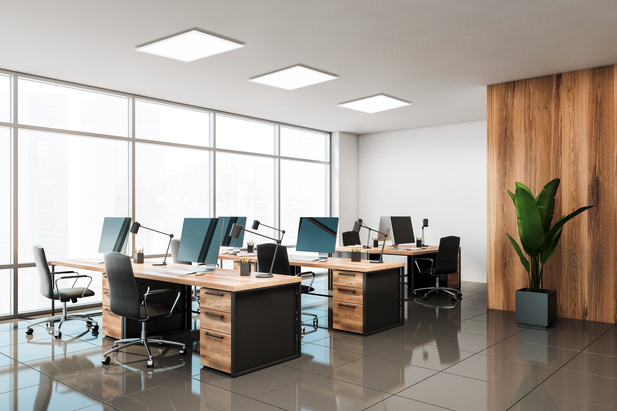 EGLO LED Panel Salobrena-rgbw, Leuchtmittel inklusive, LED Panel, Büro-Deckenleuchte, Fernbedienung, Deckenlampe, 45 x 45 cm