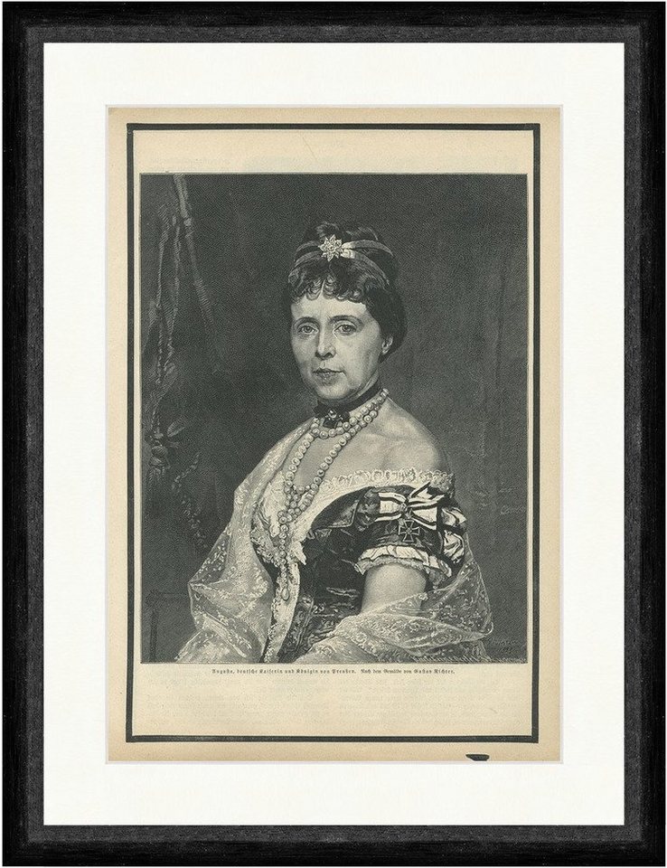 Kunstdruck Augusta deutsche Kaiserin Preußen Königin Wilhelm Kaiserreich Faksimil, (1 St) Kunstdruck Augusta deutsche Kaiserin Preußen Königin Wilhelm Kaiserreich Faksimil, (1 St)