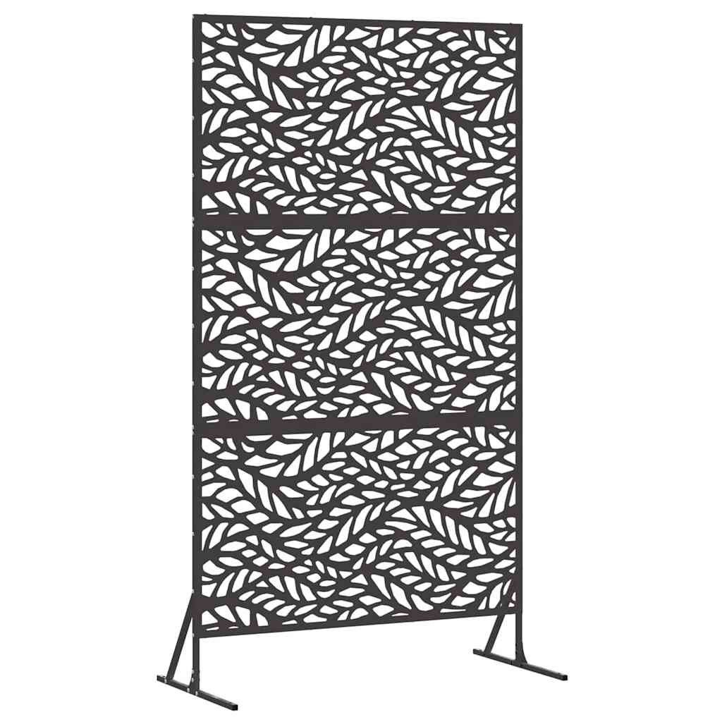 vidaXL Gartenzaun Sichtschutz Schwarz Stahl, (1-St) günstig online kaufen