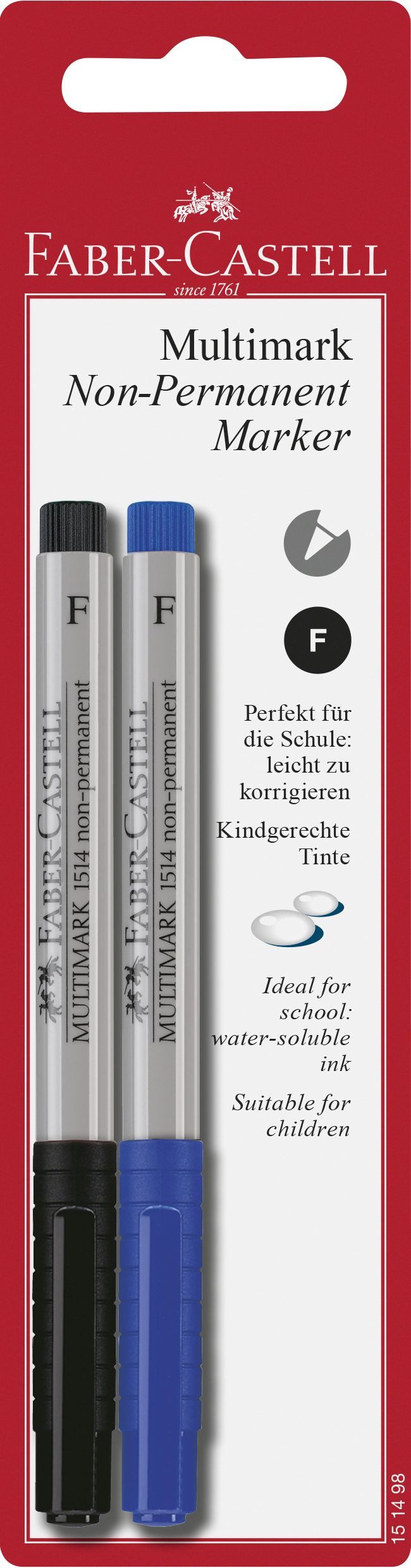 Faber-Castell Marker Faber-Castell 151498 Overheadstift 2ST sortiert