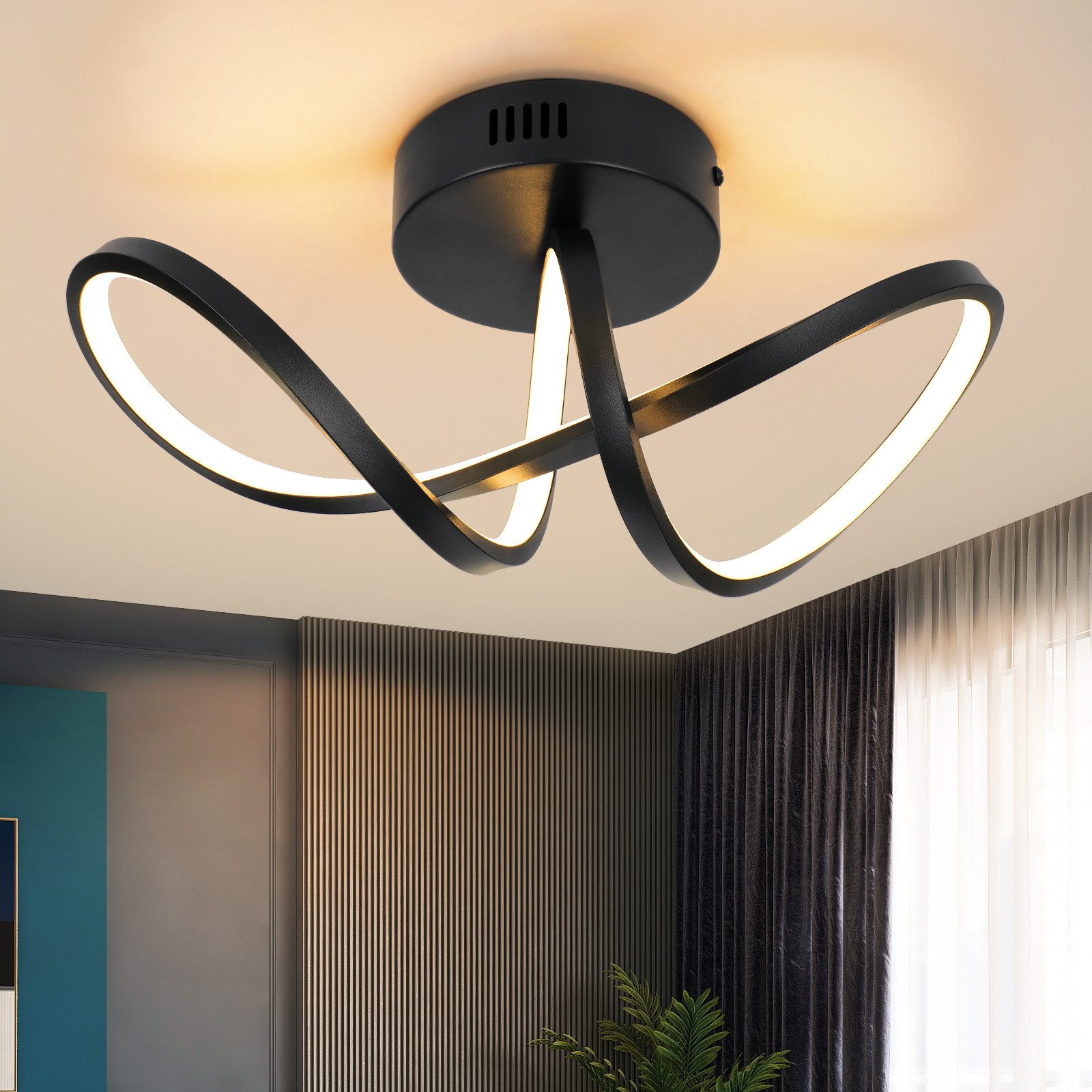 ZMH LED Deckenleuchte Wohnzimmer Modern 12W günstig online kaufen