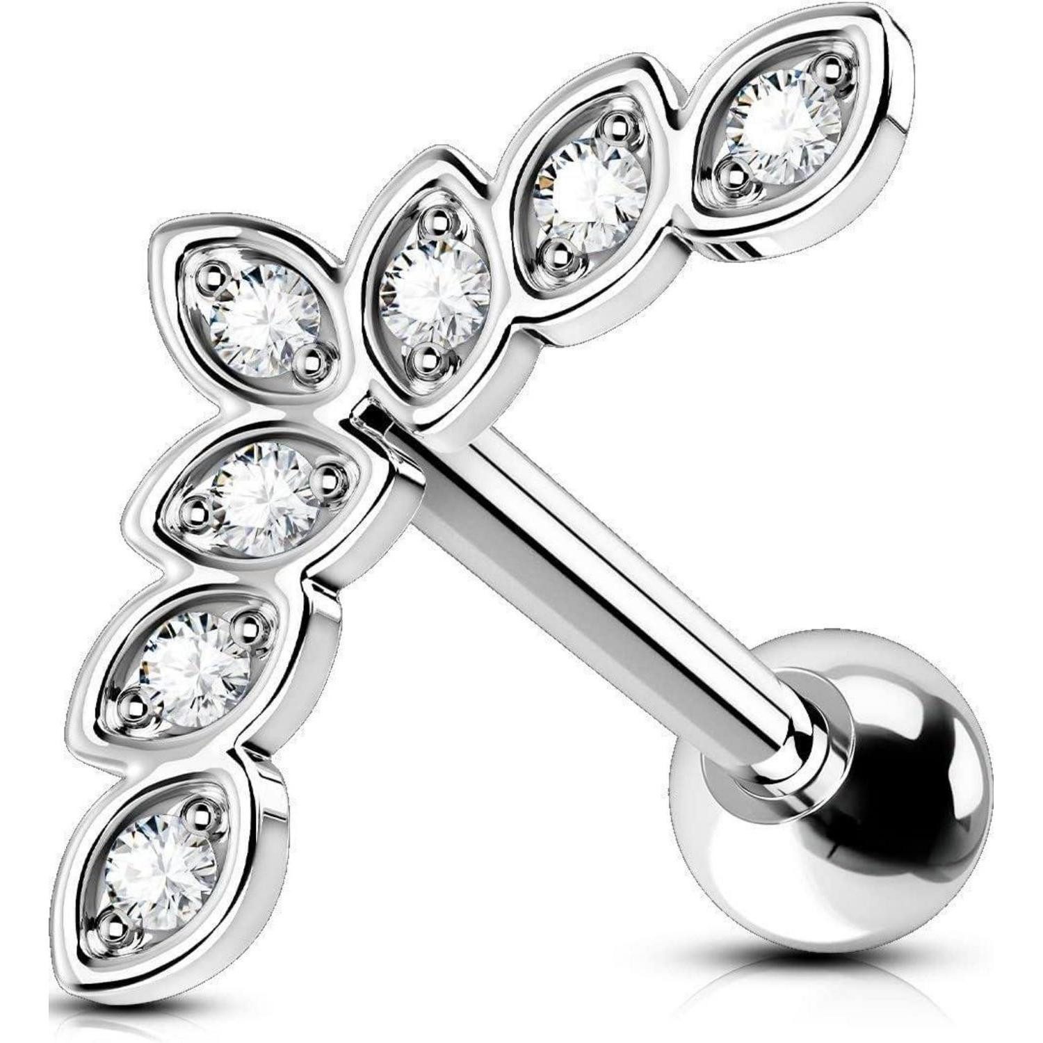 Nasenpiercing Ohrpiercing Helix Septum Ring Silber Chirurgenstahl 16G Clicker Conch