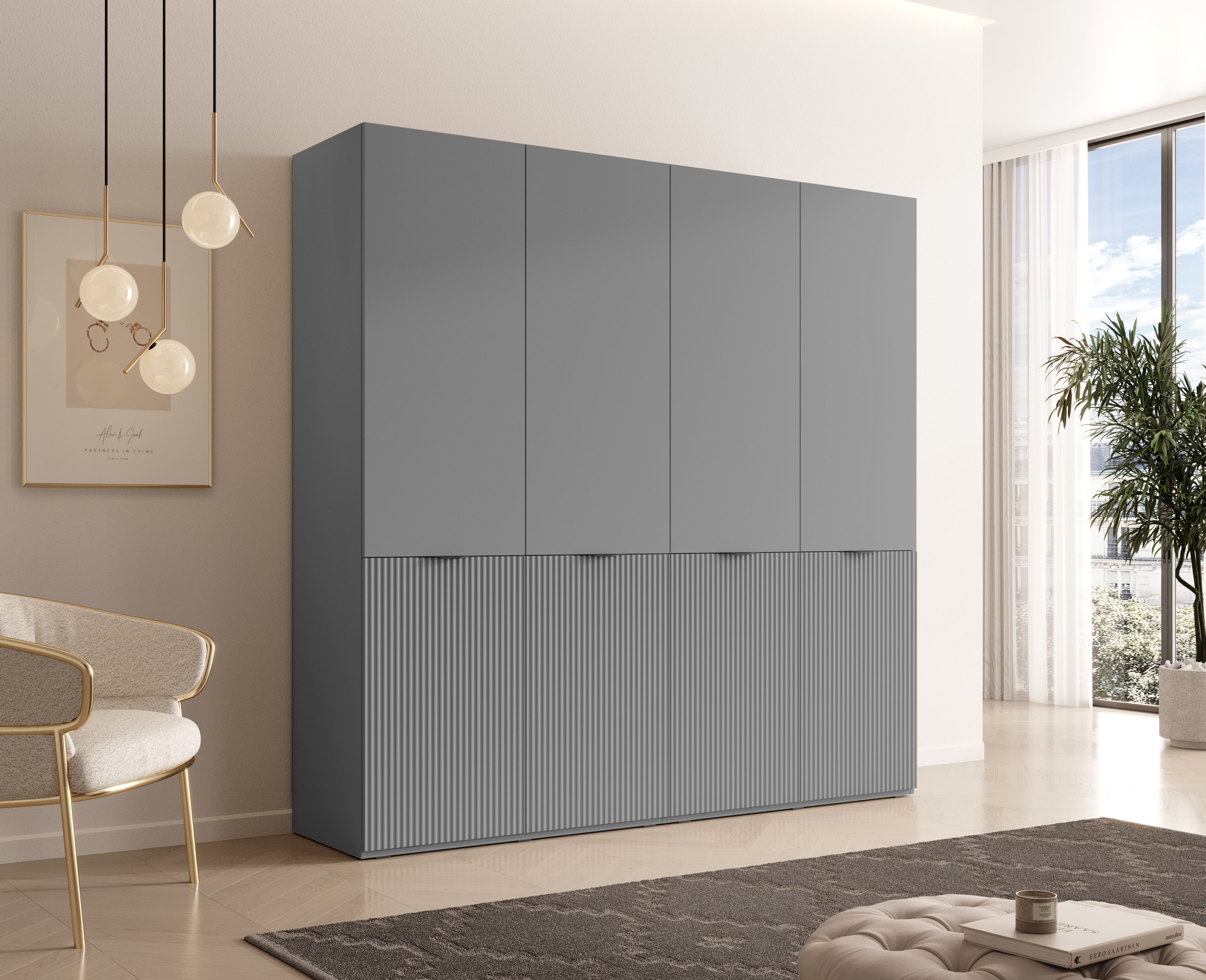 MOEBLO Drehtürenschrank MINEWRA NOVA 200 (4 türig Schrank Garderobe, Schlaf günstig online kaufen