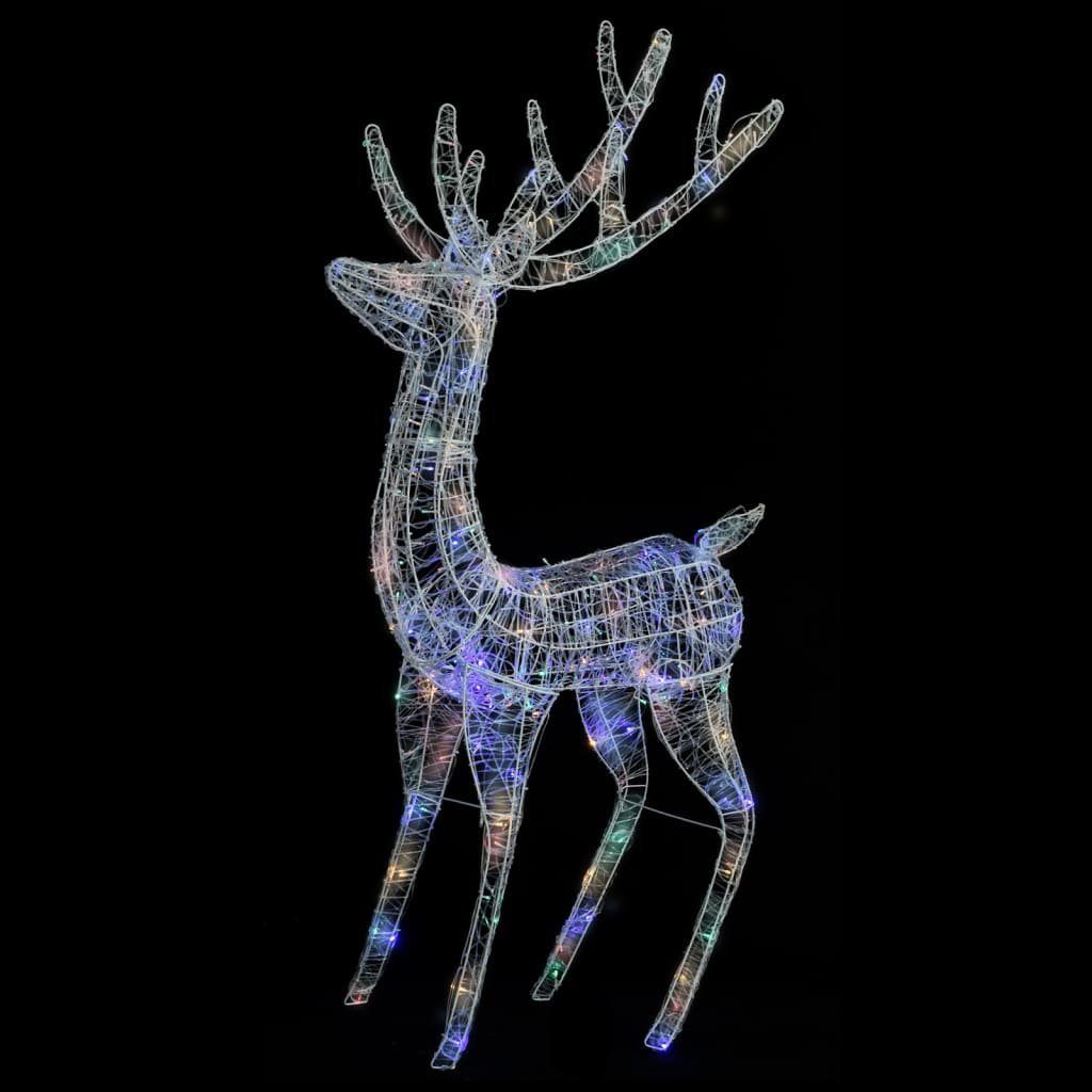 DOTMALL Weihnachtsfigur 180cm LED Deko Beleuchtet, Weihnachtsdeko Mehrfarbig Dekolicht Außen Hirsch