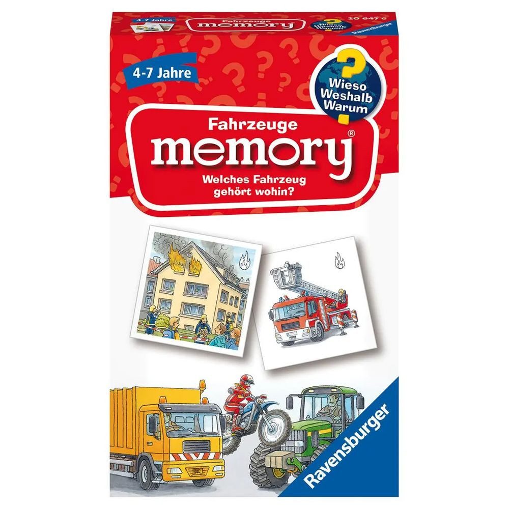Ravensburger Spiel Ravensburger 20647 - Fahrzeuge memory® Wieso? Weshalb? Warum? der...