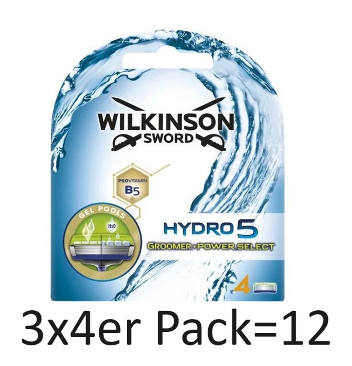 Power Groomer 12-tlg Wilkinson Sword Wilkinson 5 Select, Hydro Rasierklingen