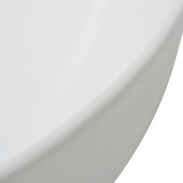 vidaXL Waschbecken Waschbecken Rund Keramik Weiß 41,5 x 13,5 cm