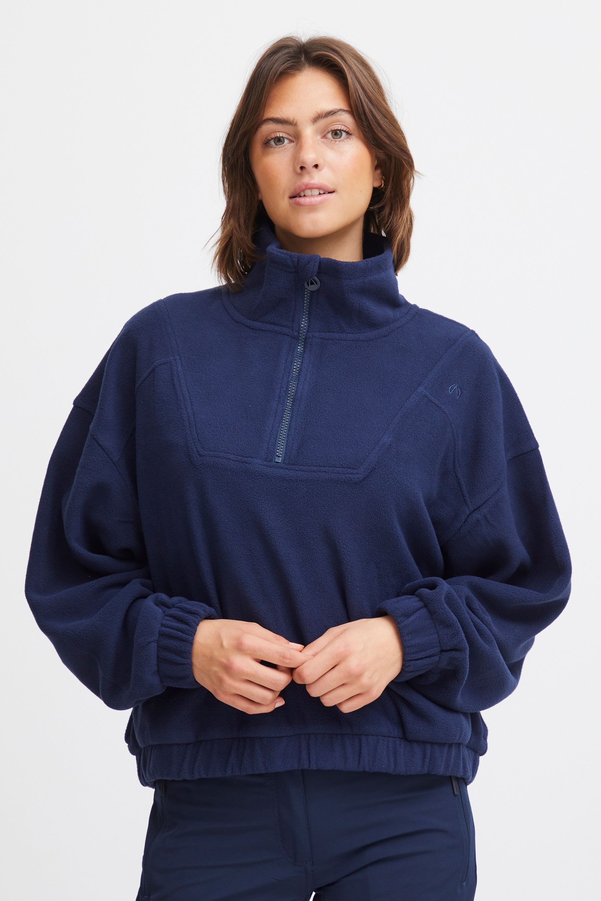 North Bend Troyer NBConza W Modischer Fleecepullover mit Troyer Kragen günstig online kaufen
