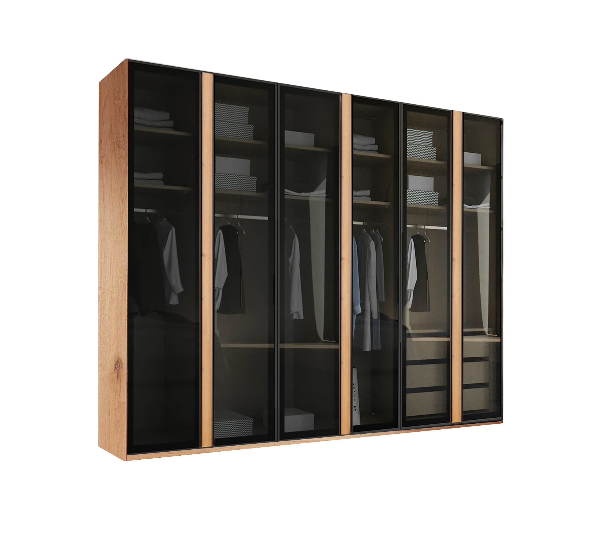 Palms-Store Kleiderschrank Drehtürenschrank Monaco mit transparentem günstig online kaufen