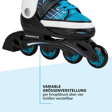 Hudora Inlineskates Basic Kinder-Rollschuhe, größenverstellbar (4 Größen), Push-Lock Schnalle