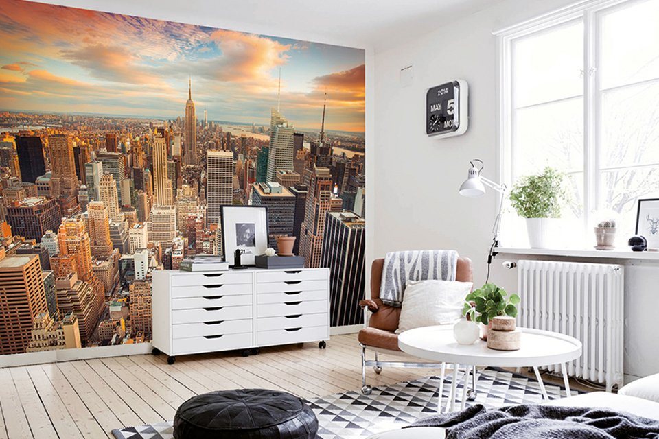 Papermoon Fototapete »Manhattan Midtown«, matt, BlueBack, 7 Bahnen, 350 x 260 cm-HomeTrends