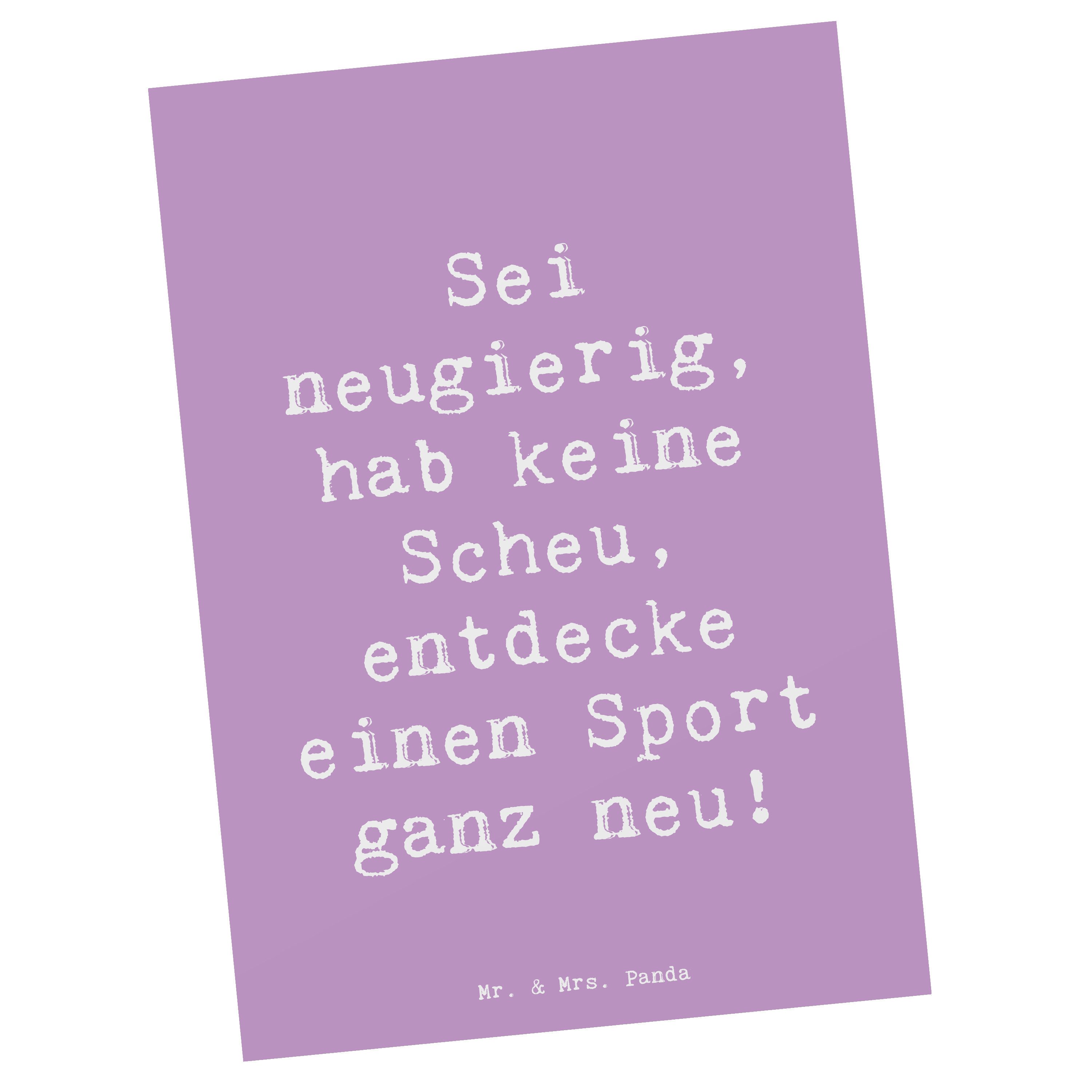 Postkarte Neuer Sport - Lavendeltraum - Geschenk, Abenteuer, Vertrauem, Ansicht