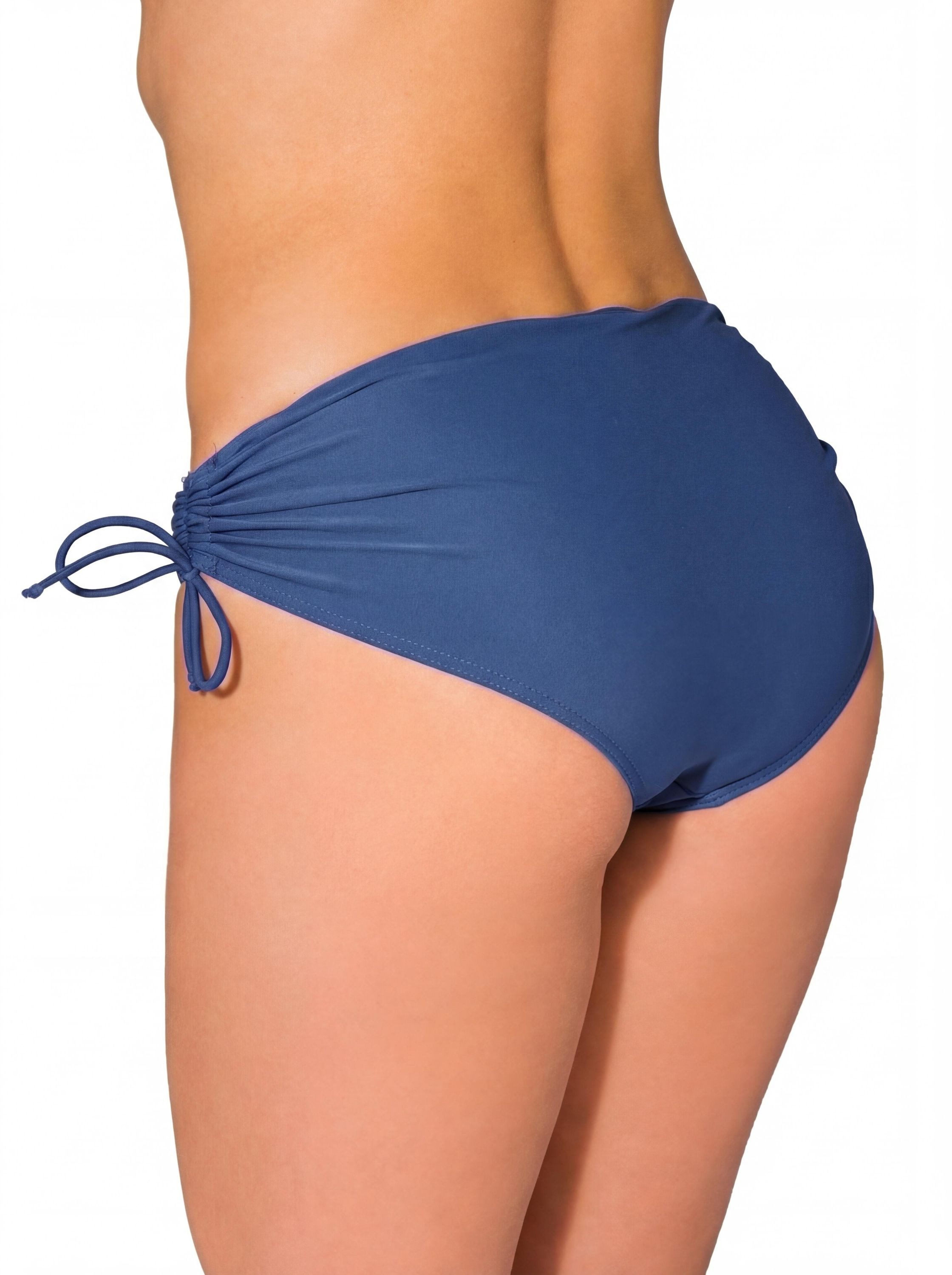 Aquarti Bikini-Hose Aquarti Damen Bikinihose mit Raffung und Schnüren