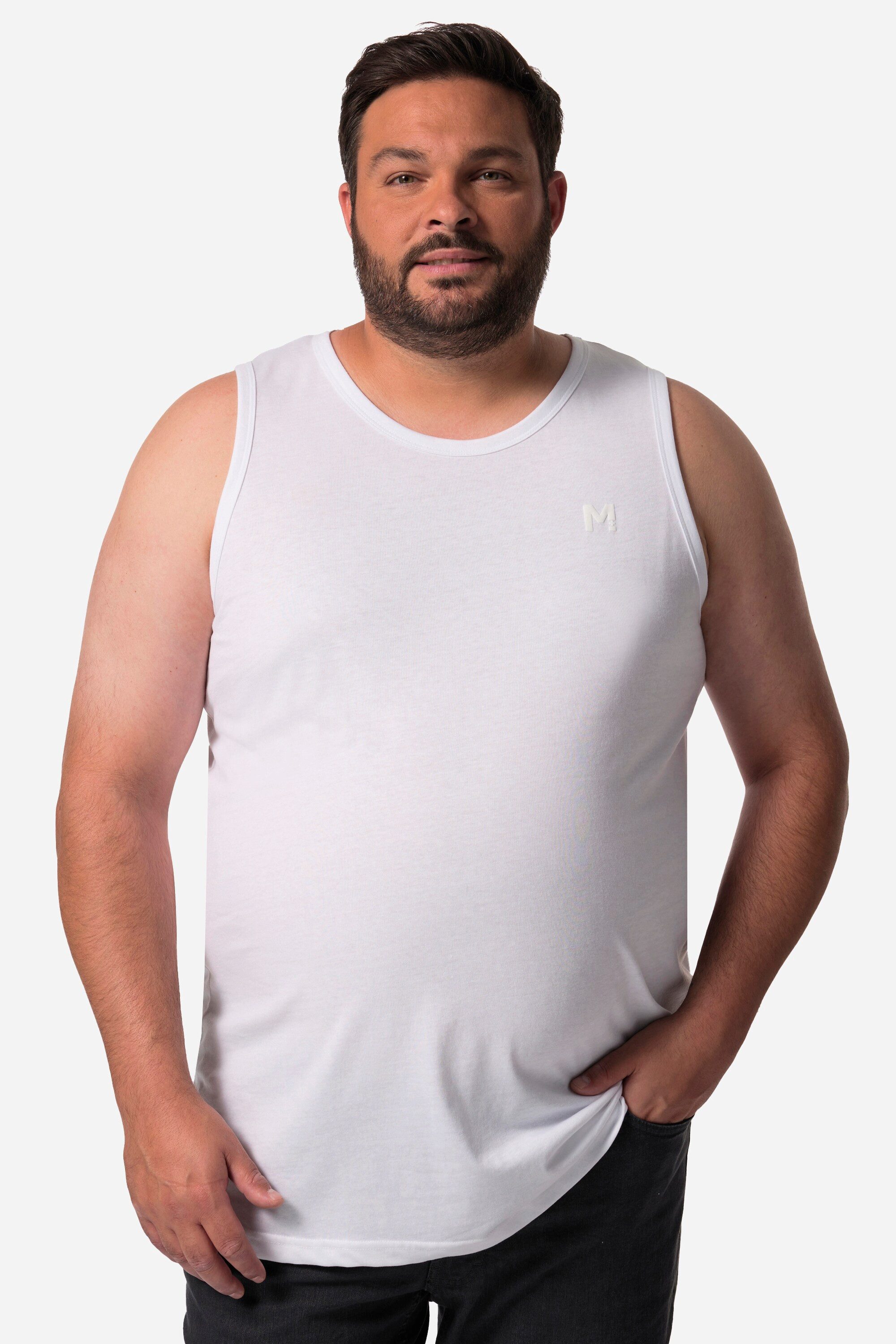 Men Plus T-Shirt Tanktop Basic Rundhals