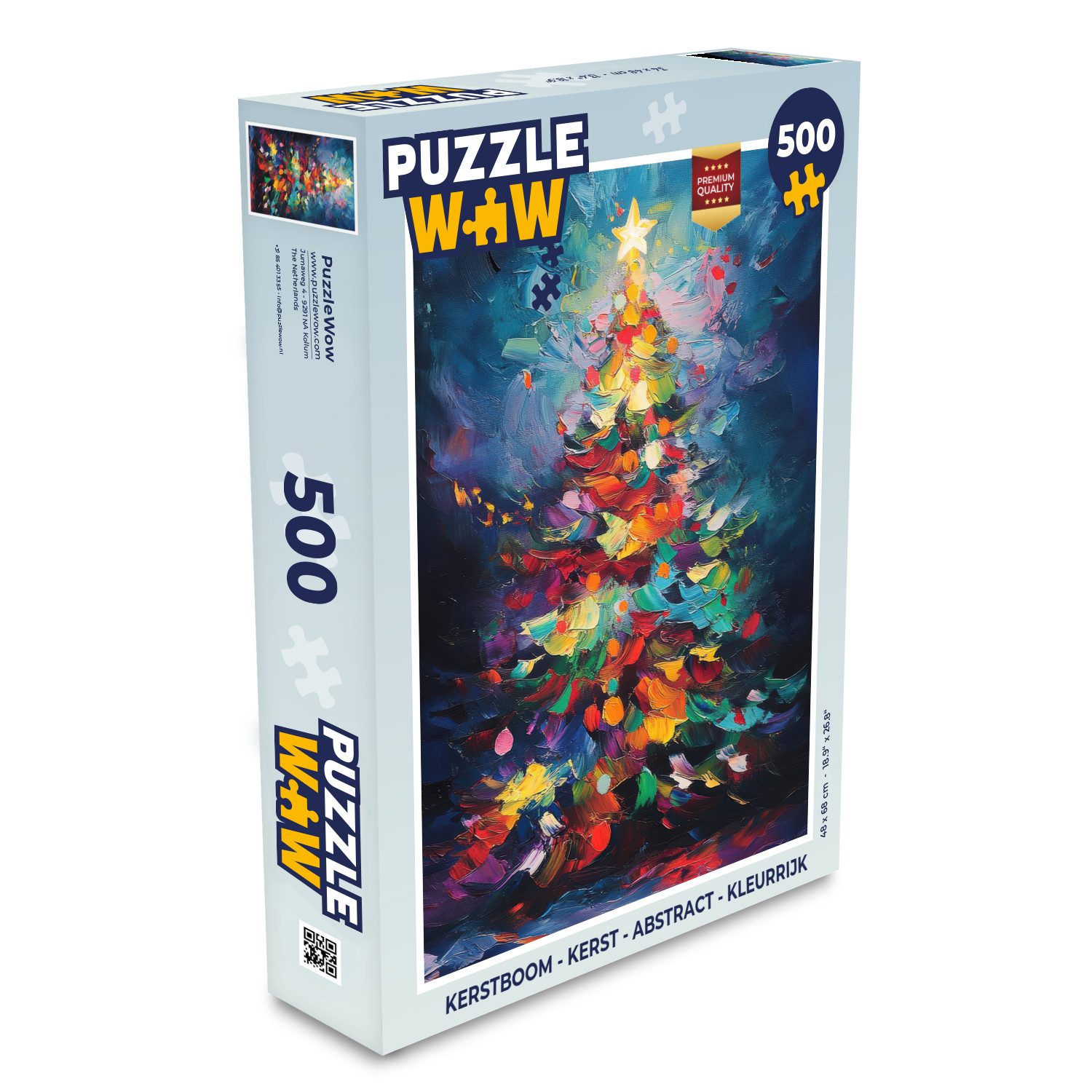 MuchoWow Puzzle Weihnachtsbaum - Weihnachten - Abstrakt - Farbenfroh, 500 Puzzleteile, Foto-Puzzle, Bilderrätsel, Puzzlespiele, Spielzeug