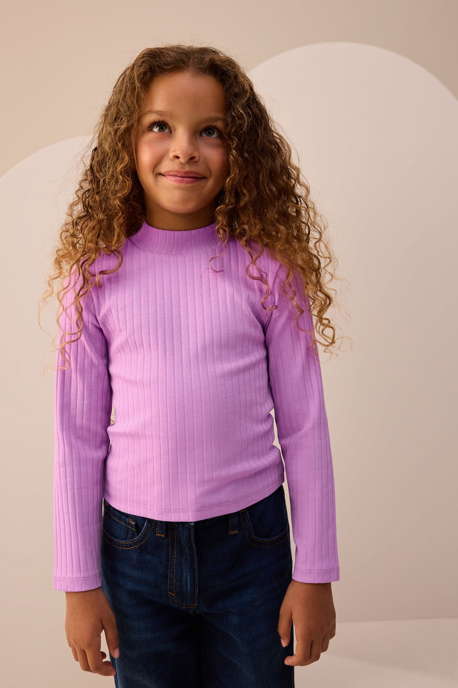 Next Langarmshirt Langarm-Shirt mit Stehkragen (1-tlg) günstig online kaufen