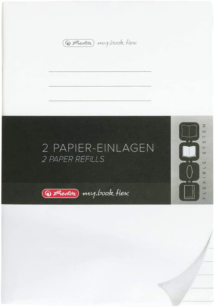 für herlitz A5, my.book Lineatur Papier-Ersatzeinlagen Herlitz flex, Notizbuch Notizheft