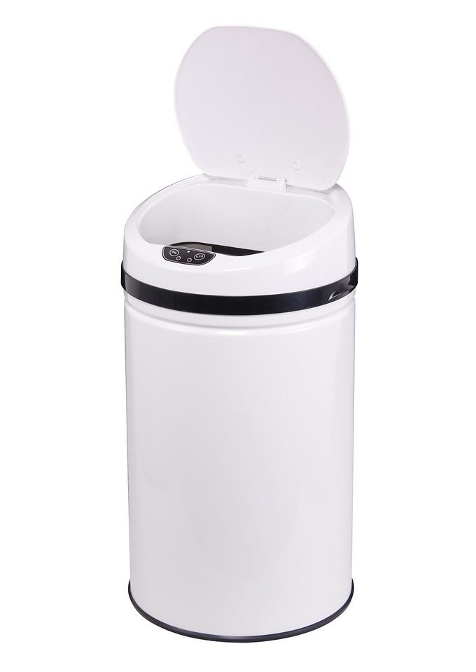 ECHTWERK Mülleimer INOX WHITE, Infrarot-Sensor, Korpus aus Edelstahl, Fassungsvermögen 42 Liter