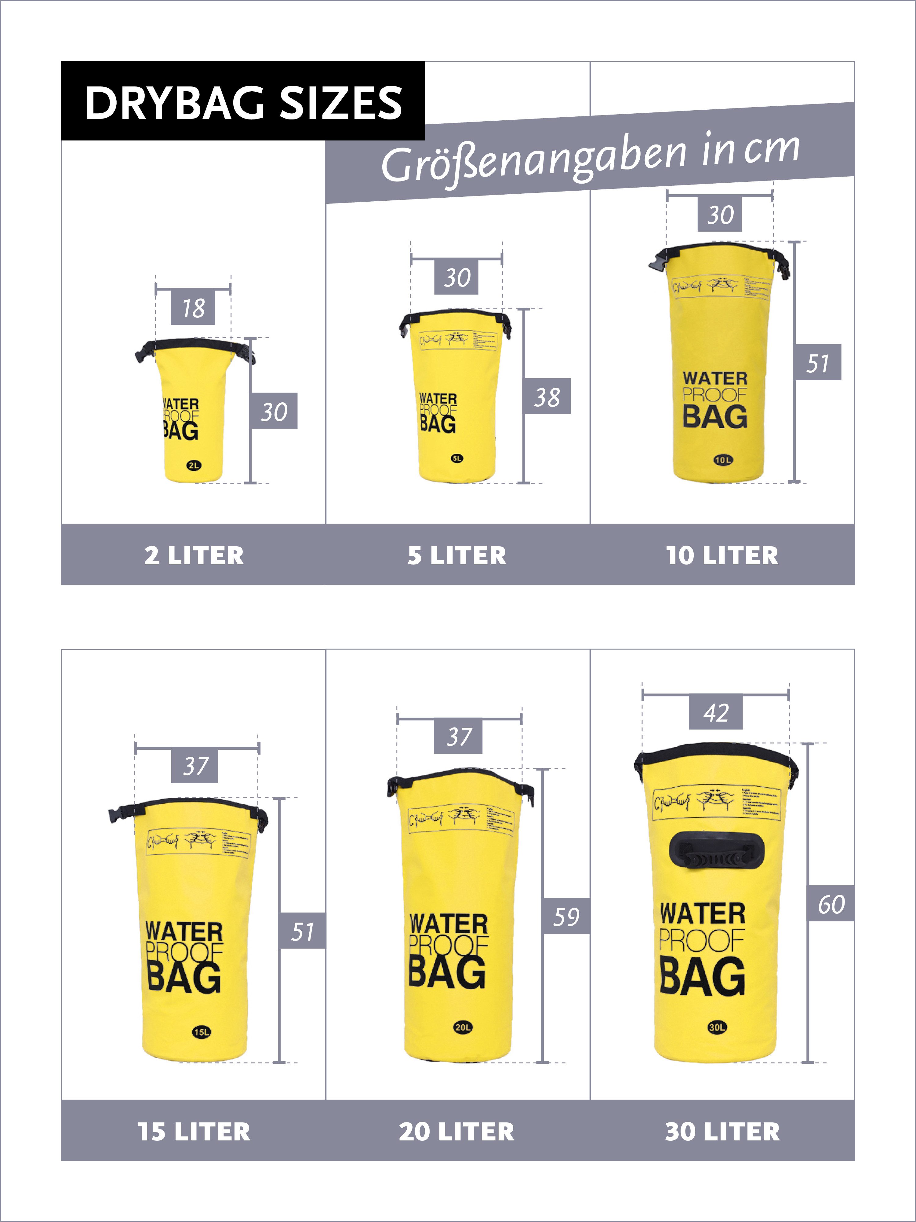 DonDon Drybag Beutel Trockentasche Trockenbeutel (1-tlg), wasserdichter outdoor Drybag