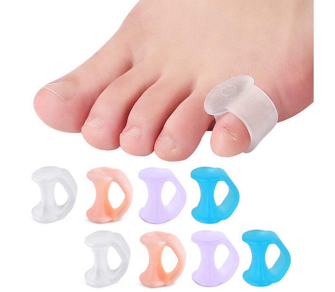 FELIXLEO Hallux-Bandage Zehenspreizer Silikon Fußpflege Scheuer Schutz Druckentlastung, 4-tlg.