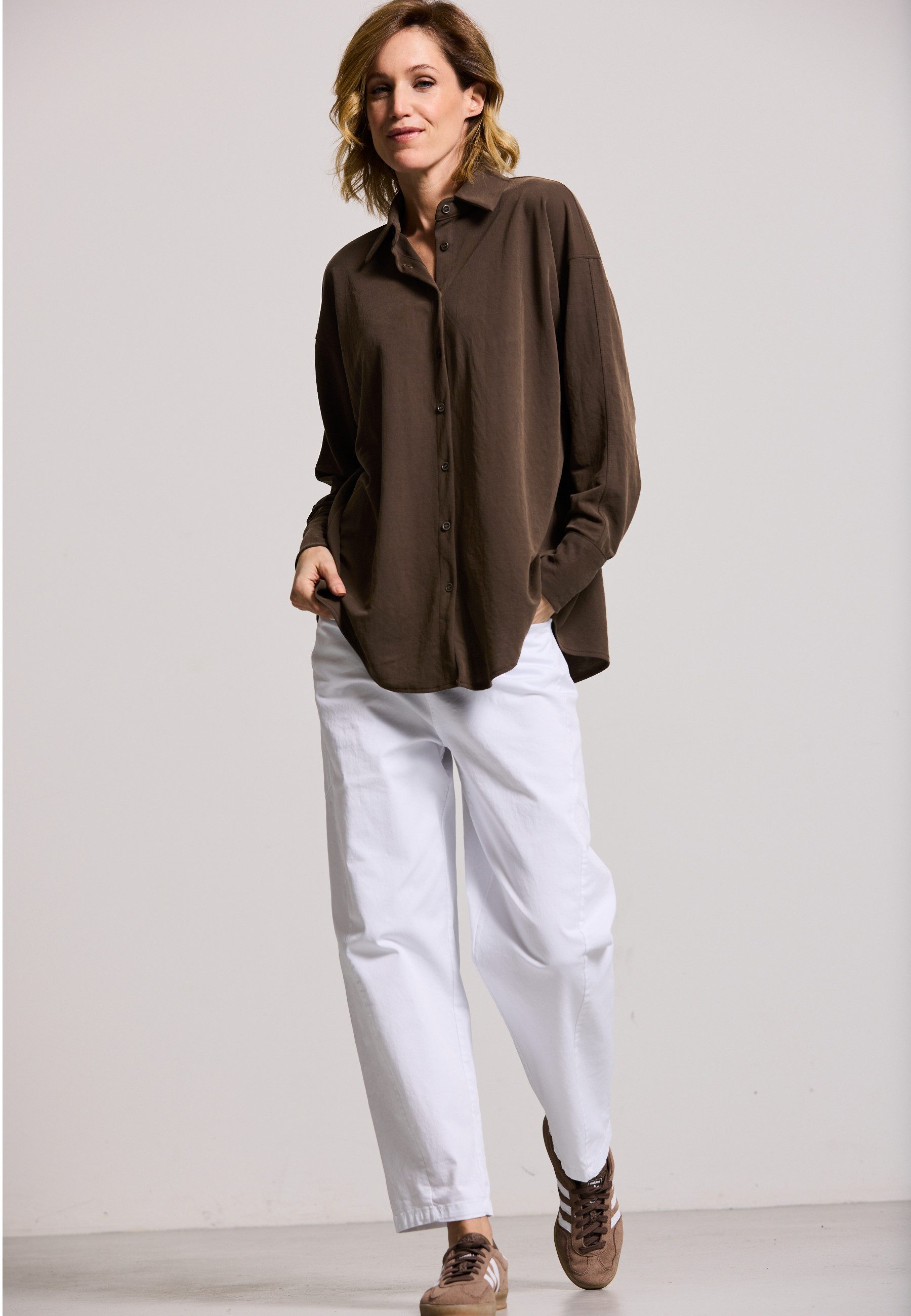 Andijamo-Fashion Hemdbluse SOFT DRAPE Material günstig online kaufen