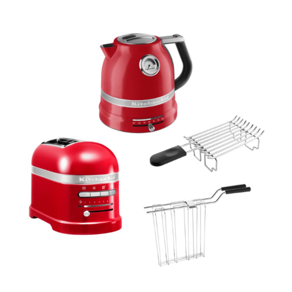 KitchenAid Toaster KitchenAid Artisan Wasserkocher, 2 Scheiben Toaster, Brötchenaufsatz