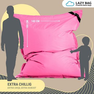 LazyBag Sitzsack Indoor & Outdoor XXL Riesensitzsack (Sitzkissen Bean-Bag, Nylon Bezug), 180 x 140 cm