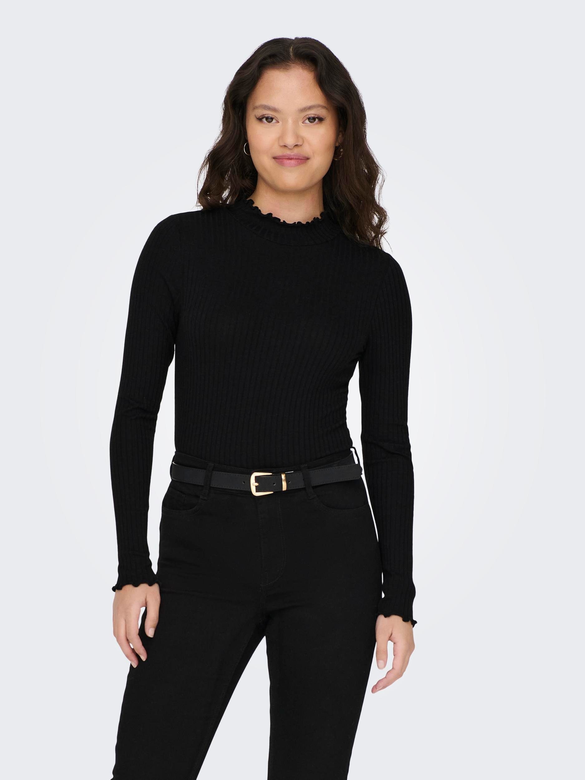 de NOOS HIGHNECK Black Langarmshirt L/S YONG JDY TOP JDYFRANSISKA JRS JACQUELINE