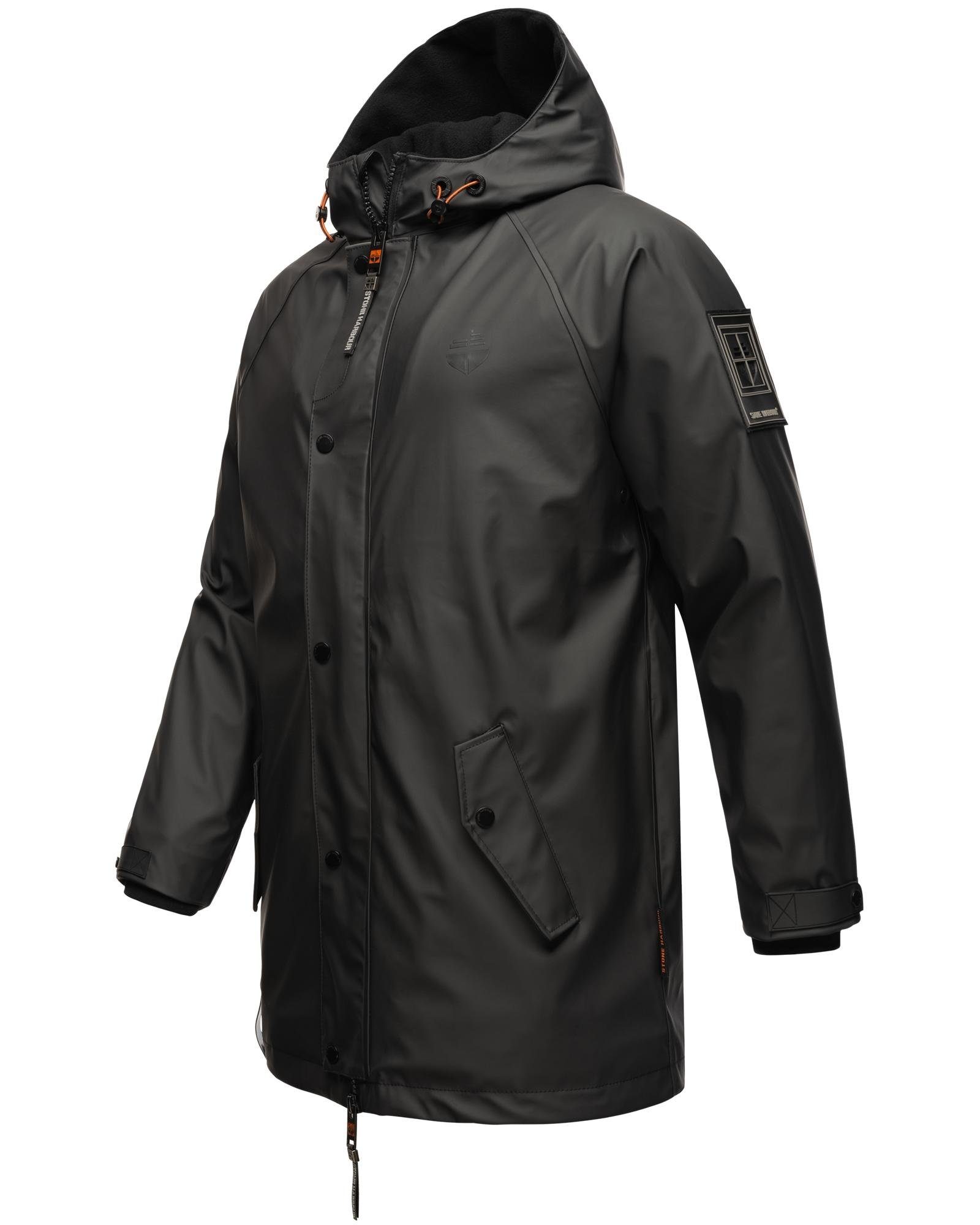 Stone Harbour Regenjacke Rihaa Gummierter Regenparka mit Fleece-Innenfutter