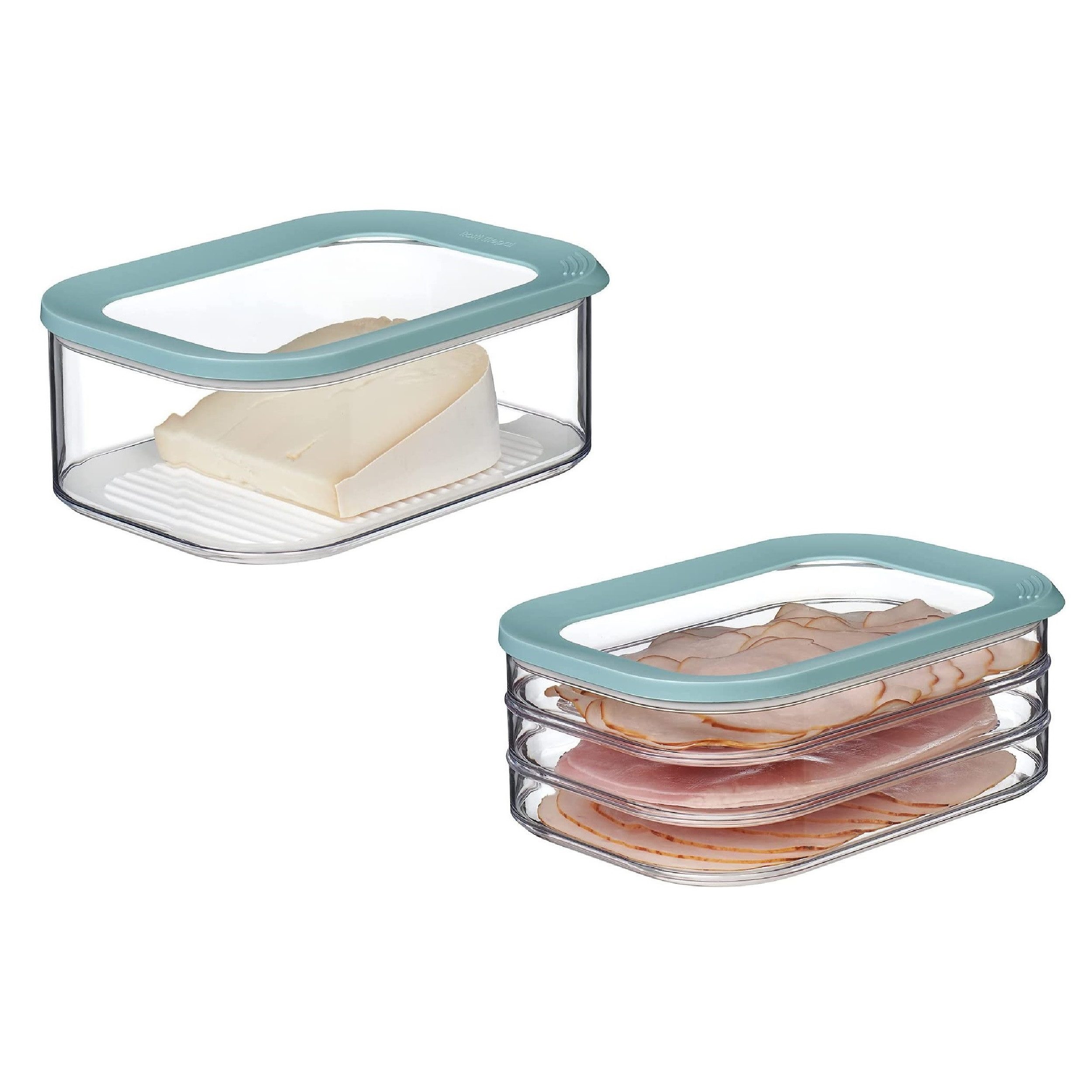 Mepal Vorratsdose Frischhaltedosen Starter-Set für Meat & Cheese, spülmaschinenfest, Styrol-Acrylnitril (SAN), Polyethylen (PE), Ideal für Lebensmittelaufbewahrung, Nordic Green