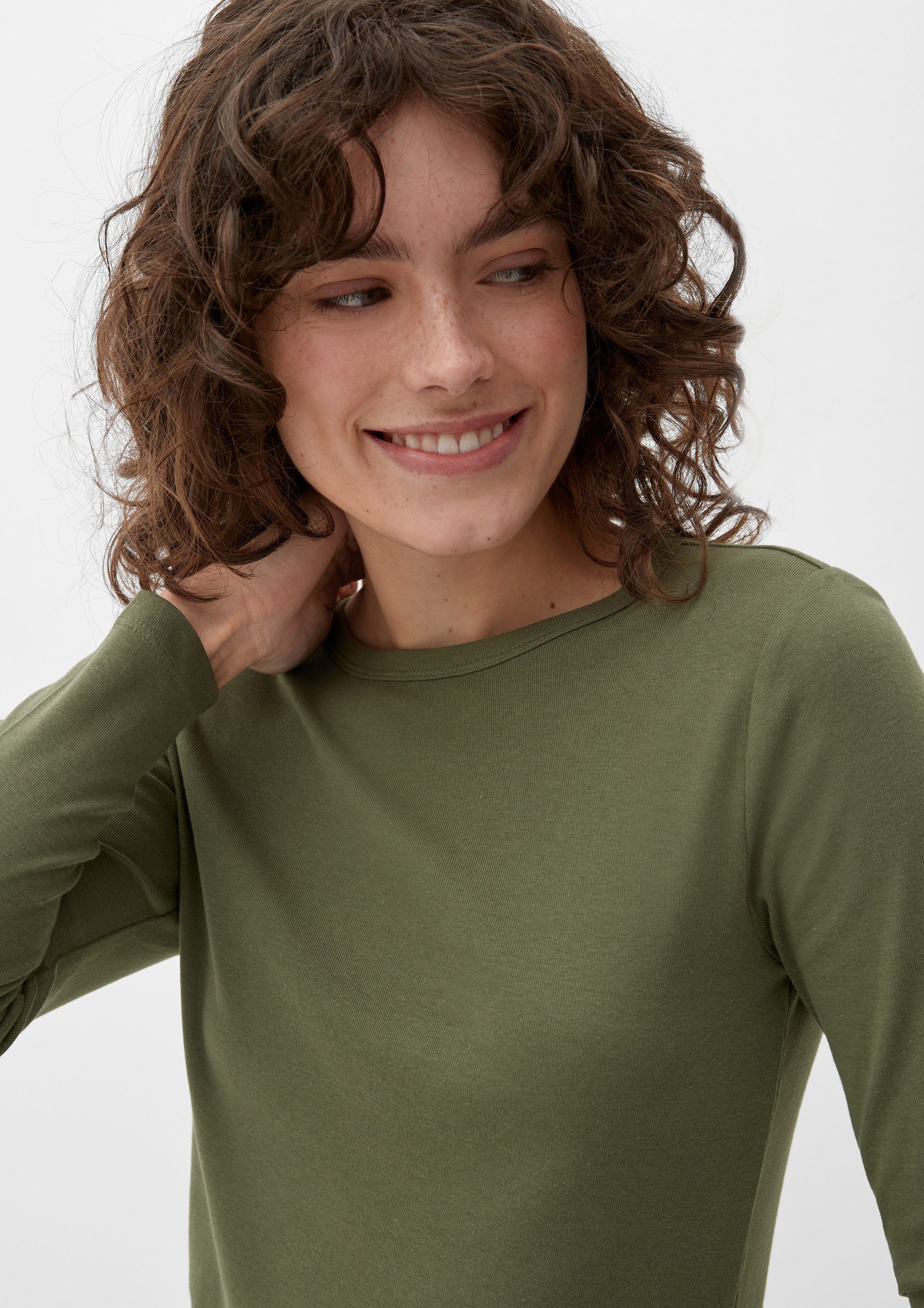 s.Oliver Langarmshirt T-Shirt Longsleeve im Slim Fit