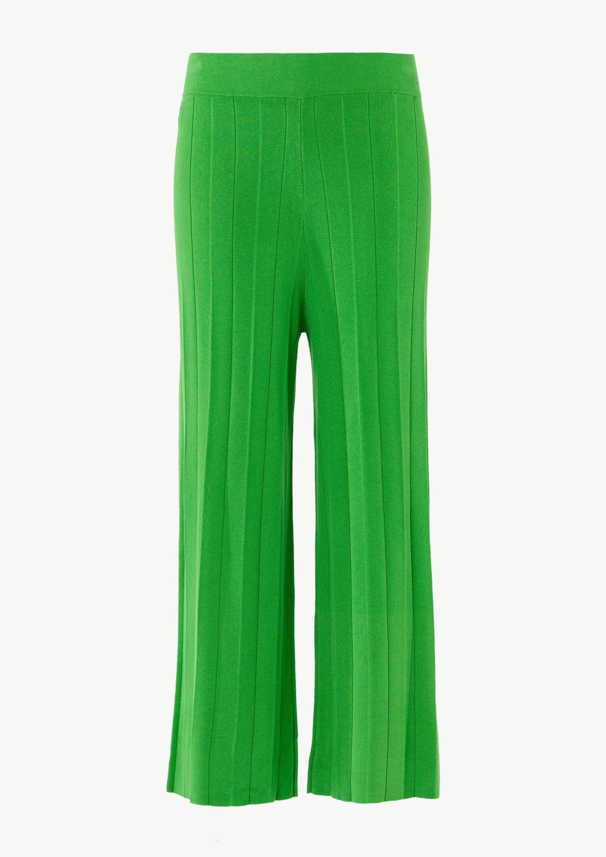comma Culotte Hose Culotte mit Rippstruktur