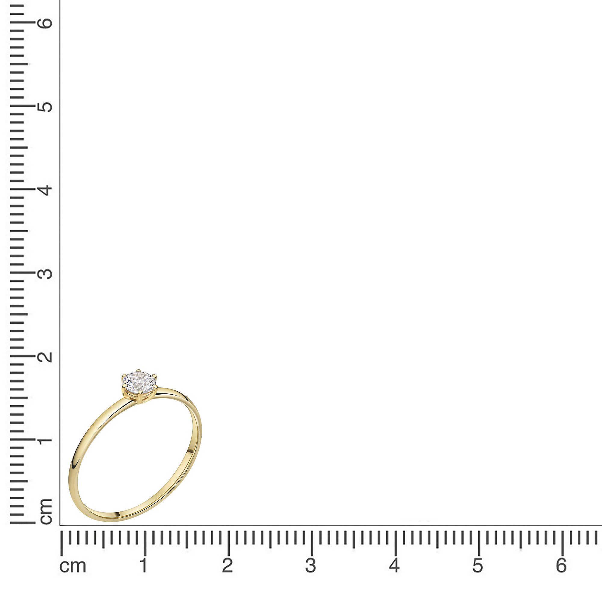 CELESTA Fingerring 375/- Gelbgold Zirkonia