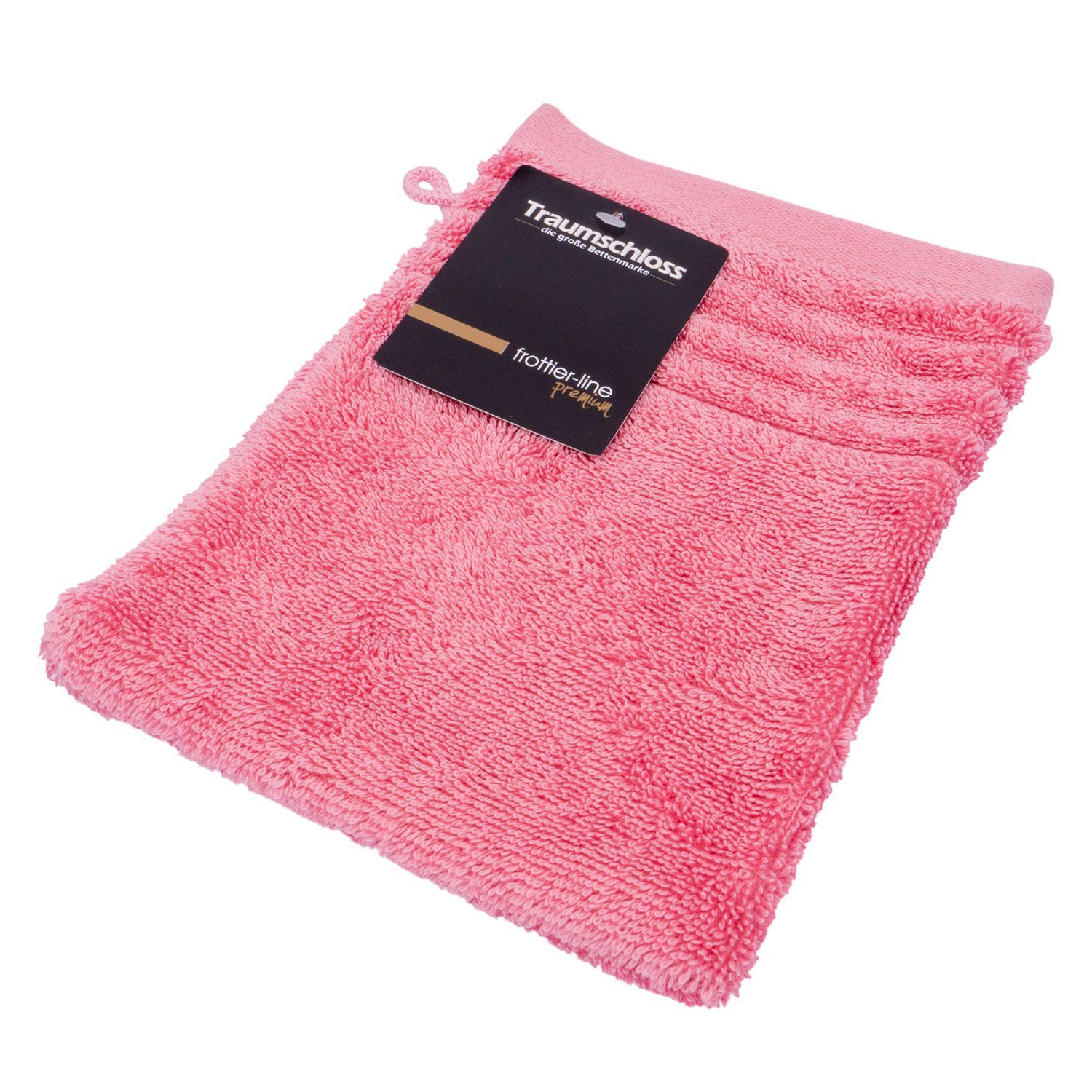 Traumschloss Waschlappen Premium-Line (1-tlg), 100% amerikanische 600g/m² pink Baumwolle mit Supima